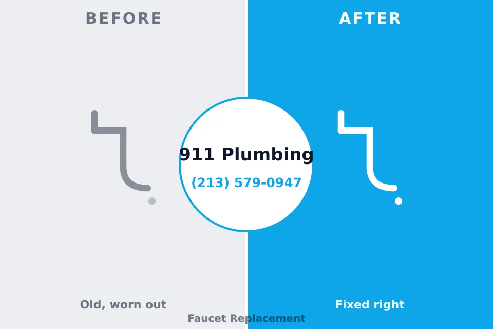 Before and after: plumbing repair Kerens, TX